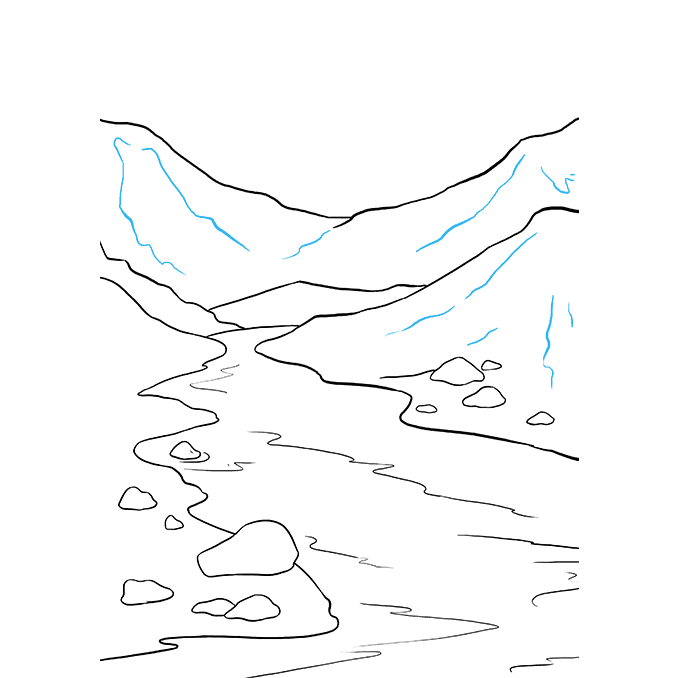 River Drawing Sketch