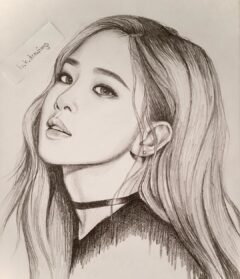 Rose Blackpink Drawing Picture - Drawing Skill