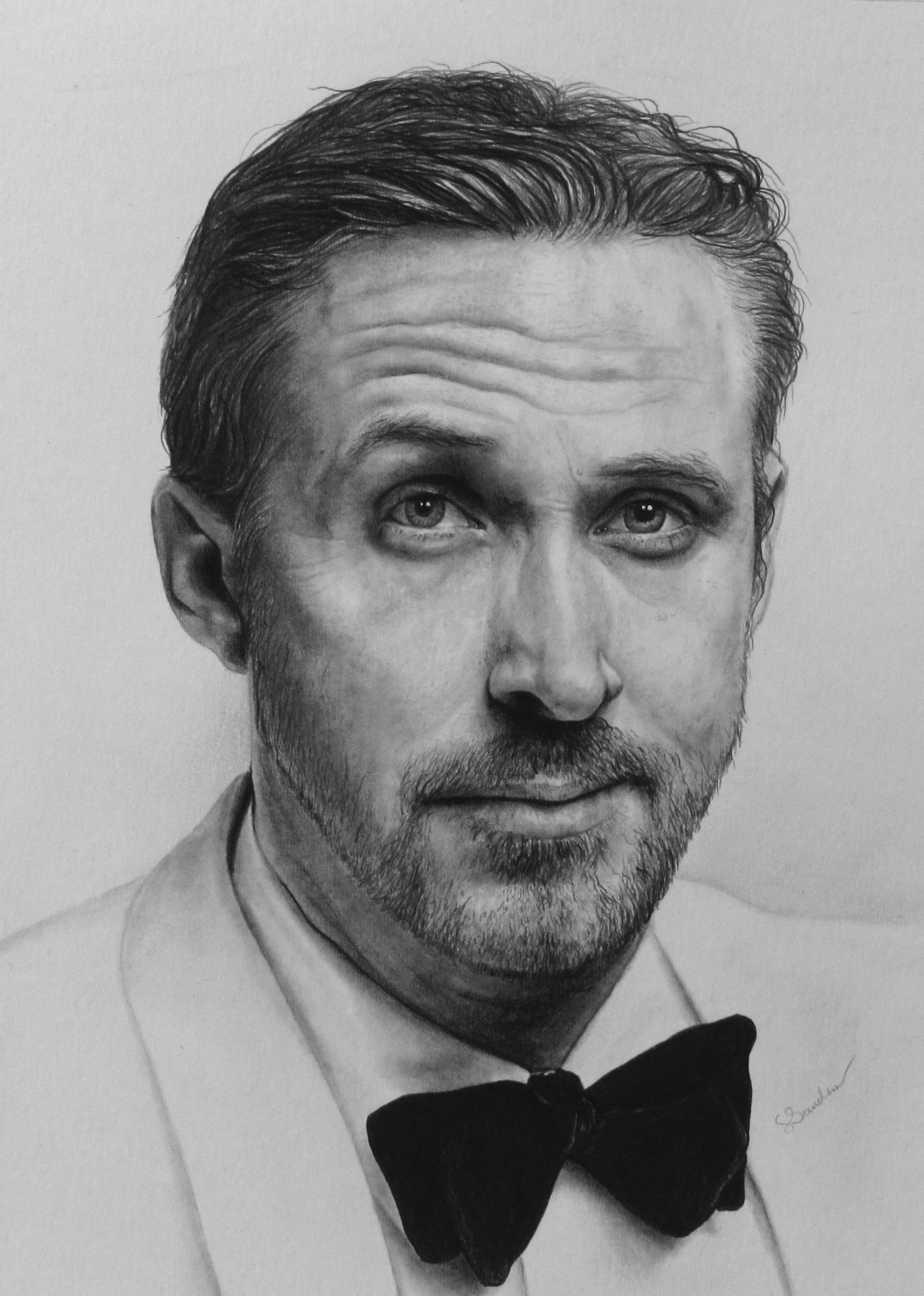 Ryan Gosling Drawing High-Quality