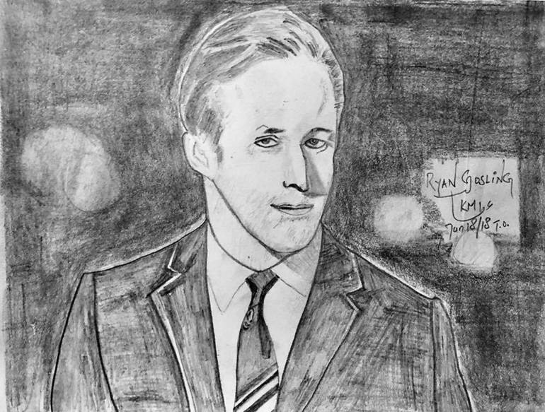 Ryan Gosling Drawing Realistic