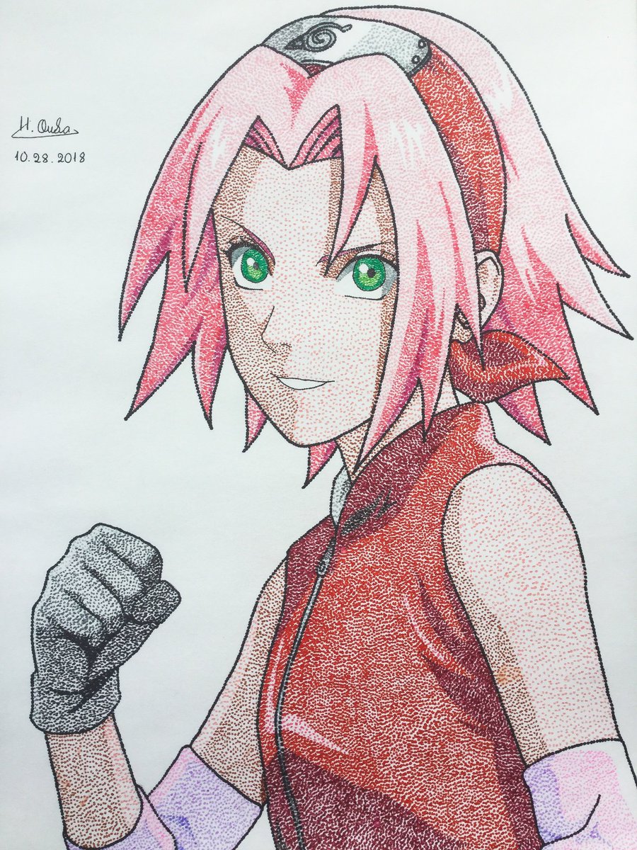 Sketch Of Sakura Haruno - Paintology | Drawing App | Paint by Numbers