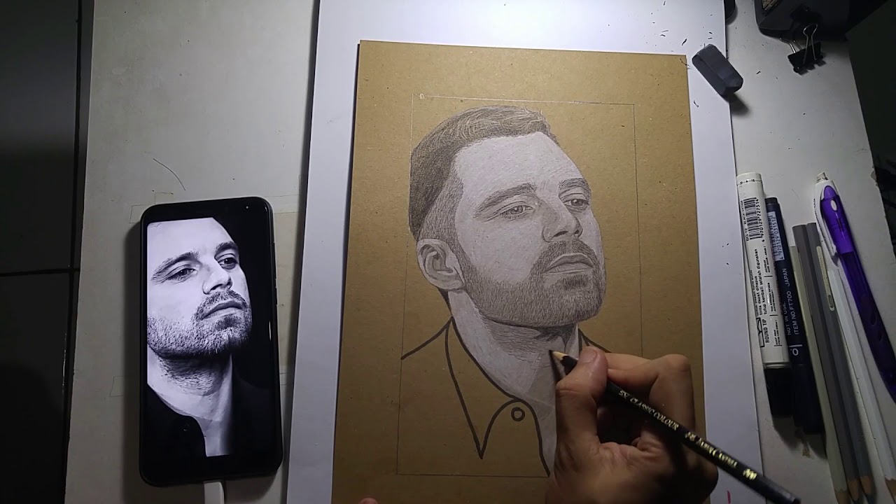 Sebastian Stan Drawing Art