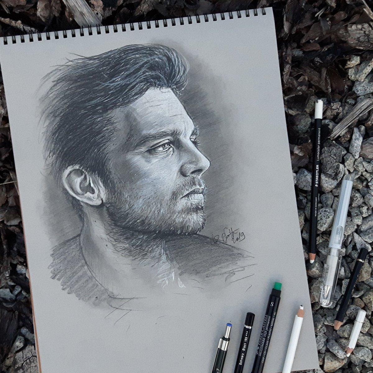 Sebastian Stan Drawing Best