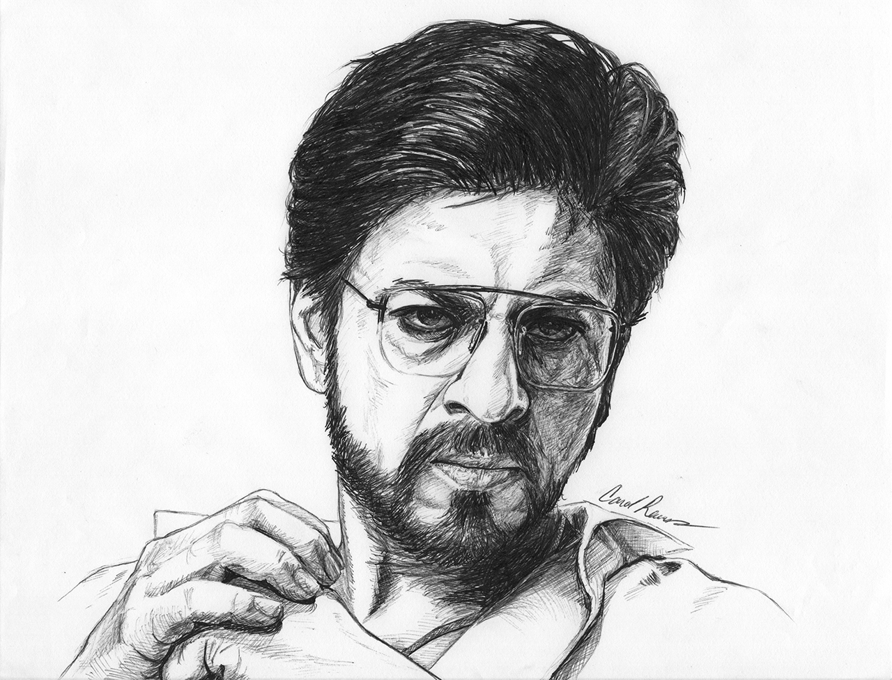 Shahrukh Khan Drawing High-Quality