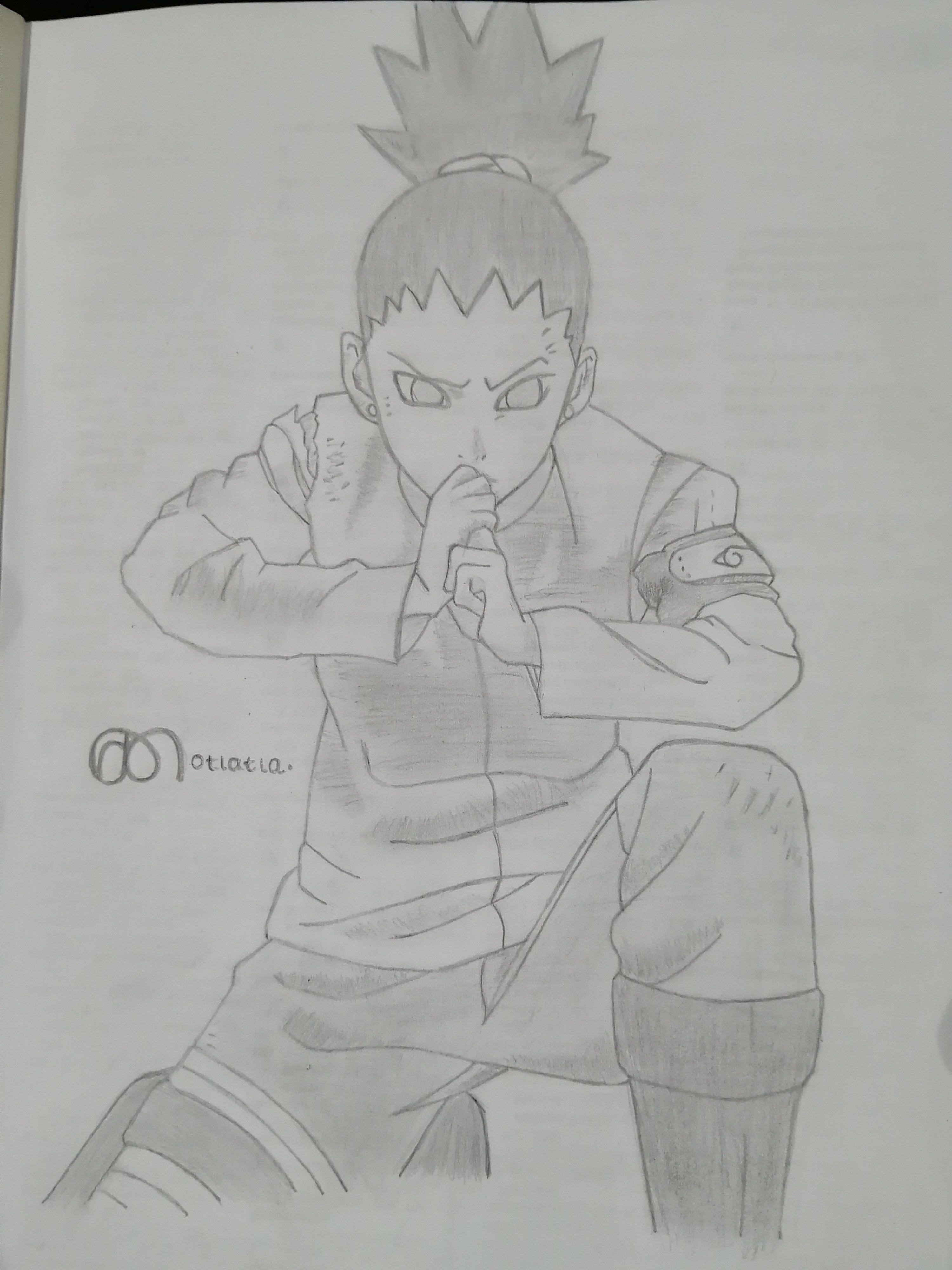 Shikadai Nara – Shadow Paralysis Jutsu Drawing