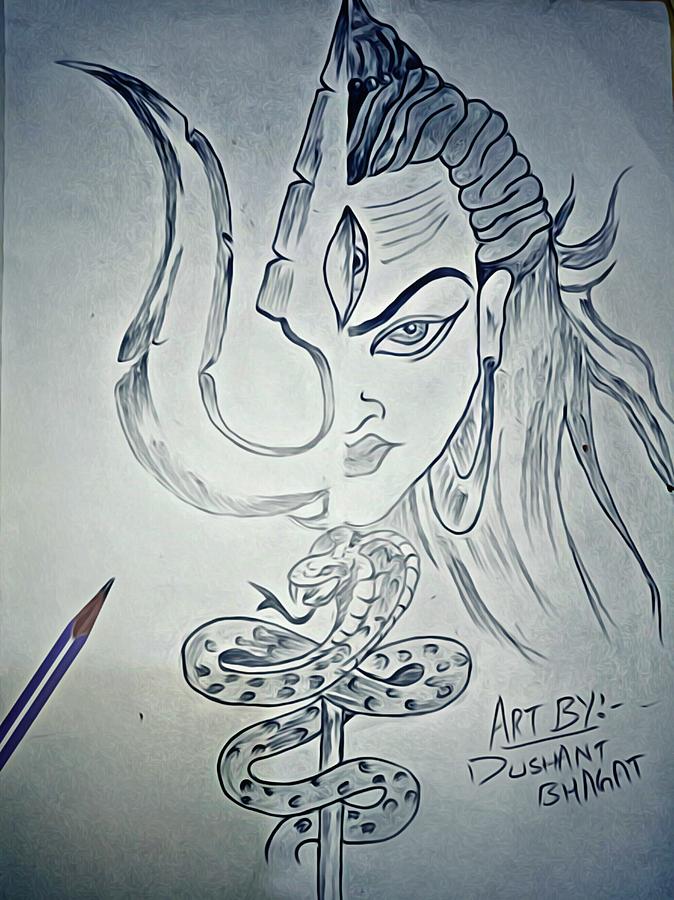 Shiva Art Drawing