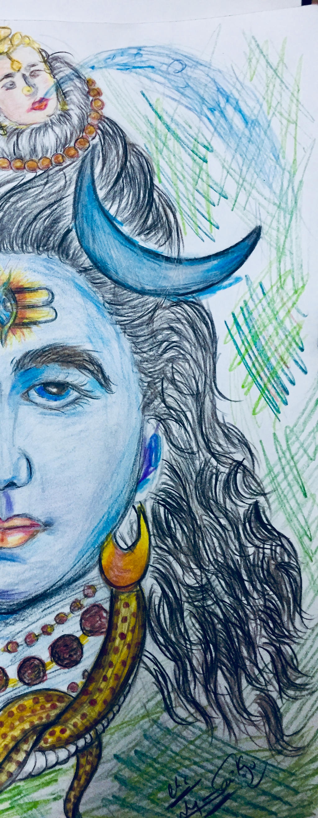 Shiva Drawing Beautiful Art