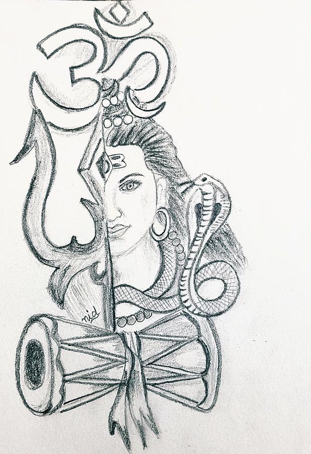 Shiva Drawing High-Quality