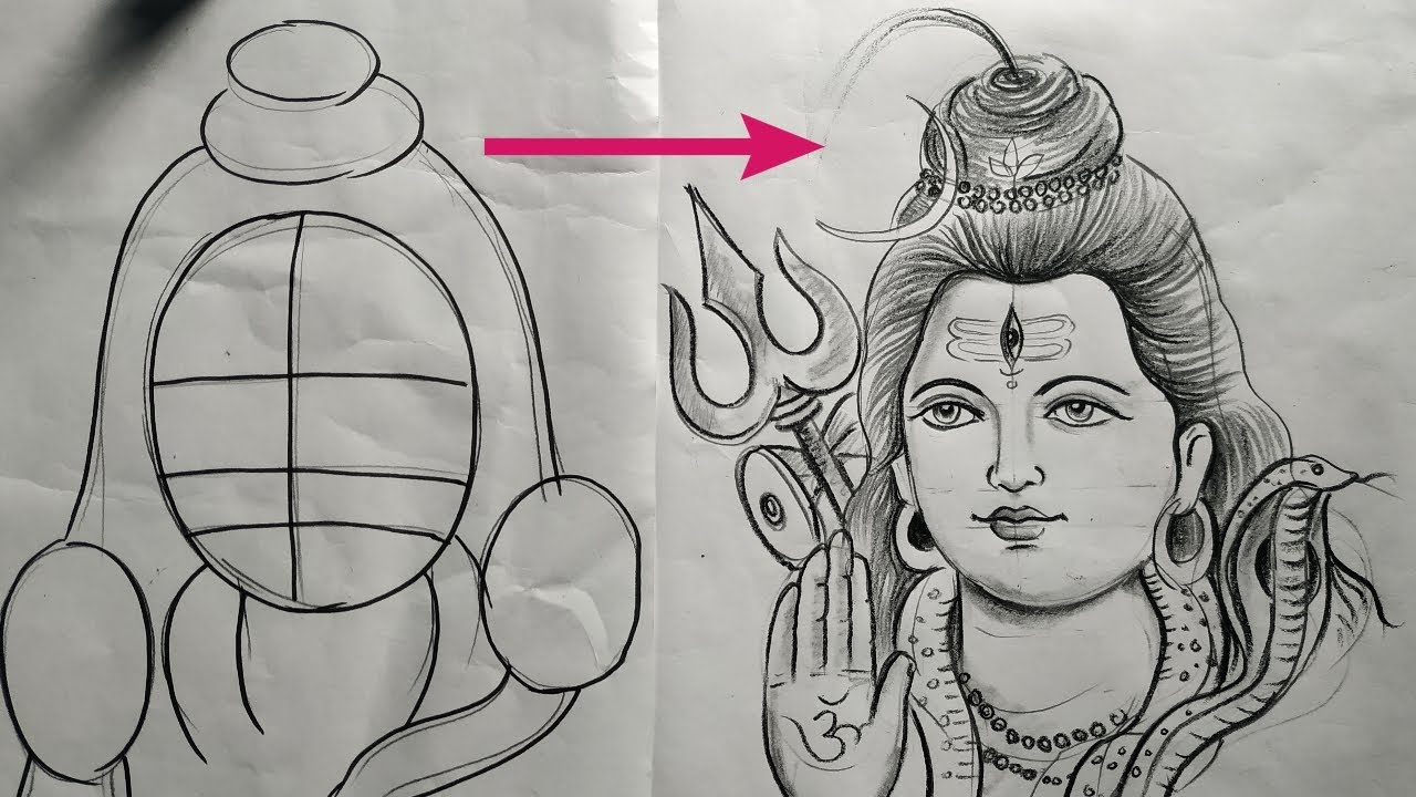 Shiva Drawing Photos