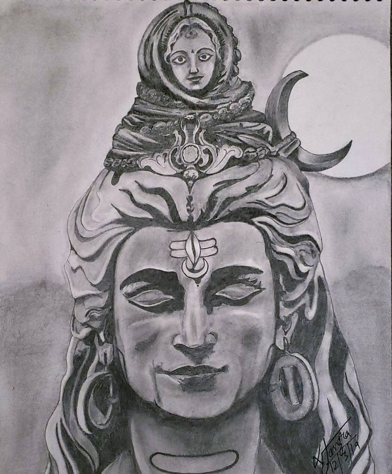 Shiva Drawing Realistic