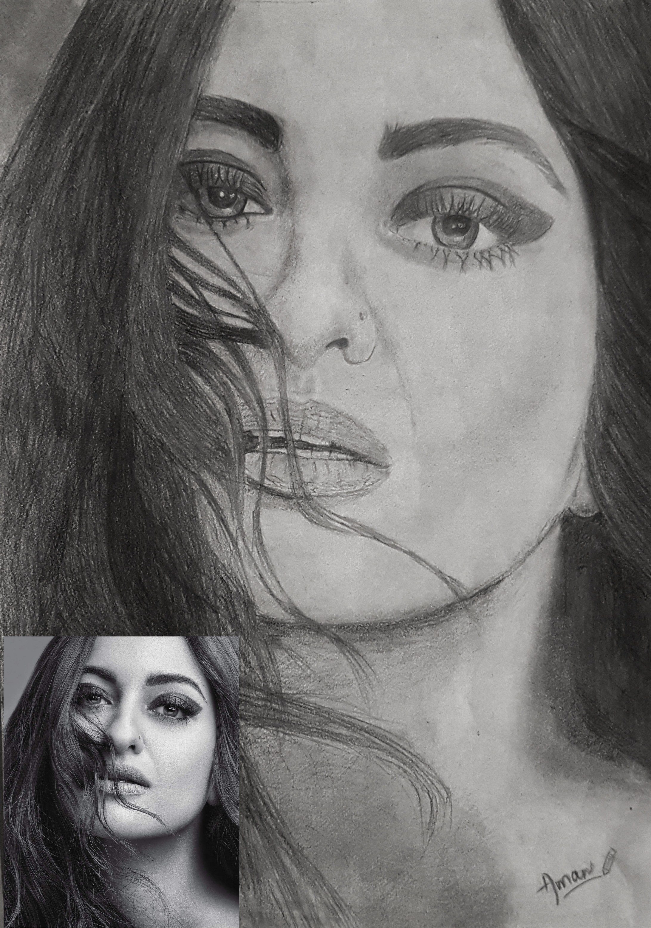 Sonakshi Sinha Sketch Drawing