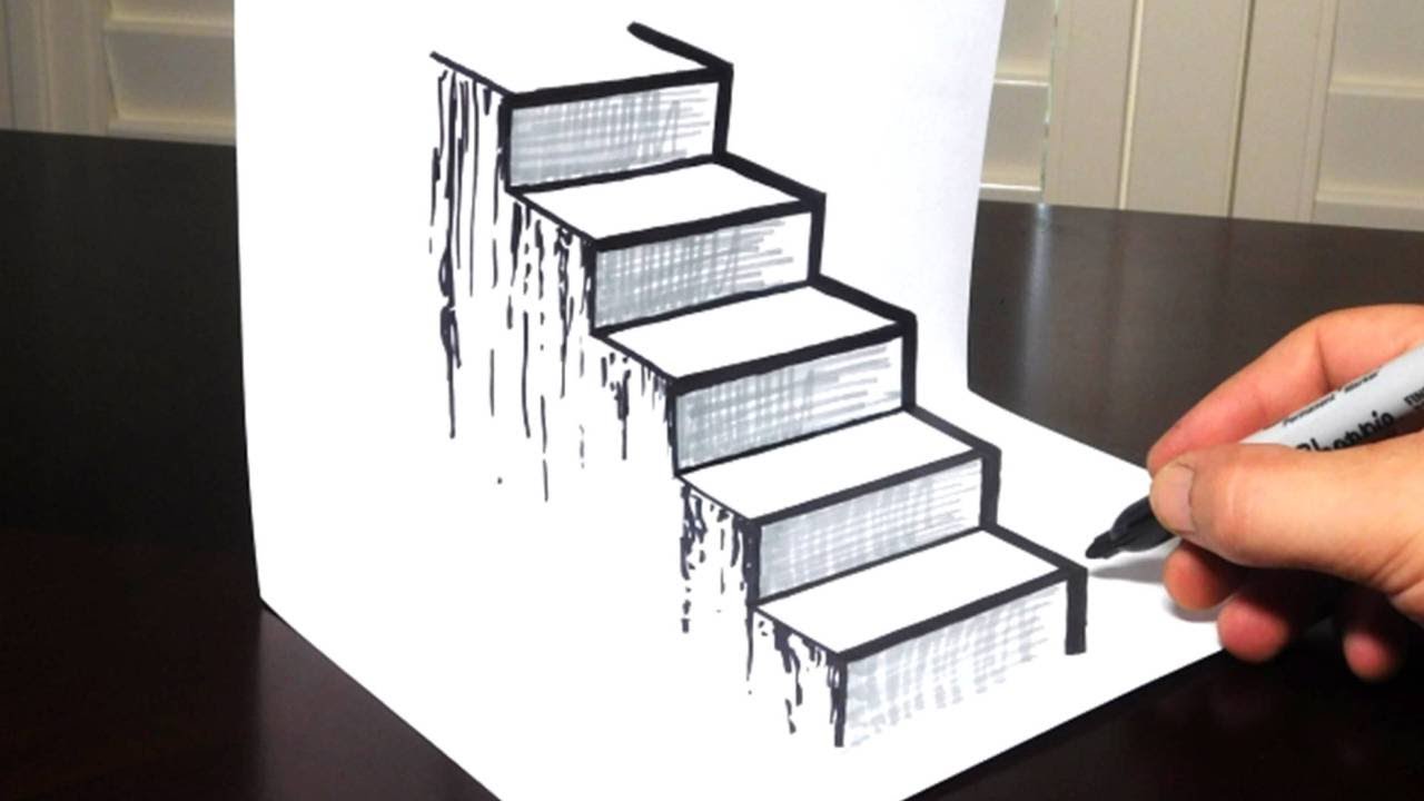 Stairs Drawing Beautiful Image