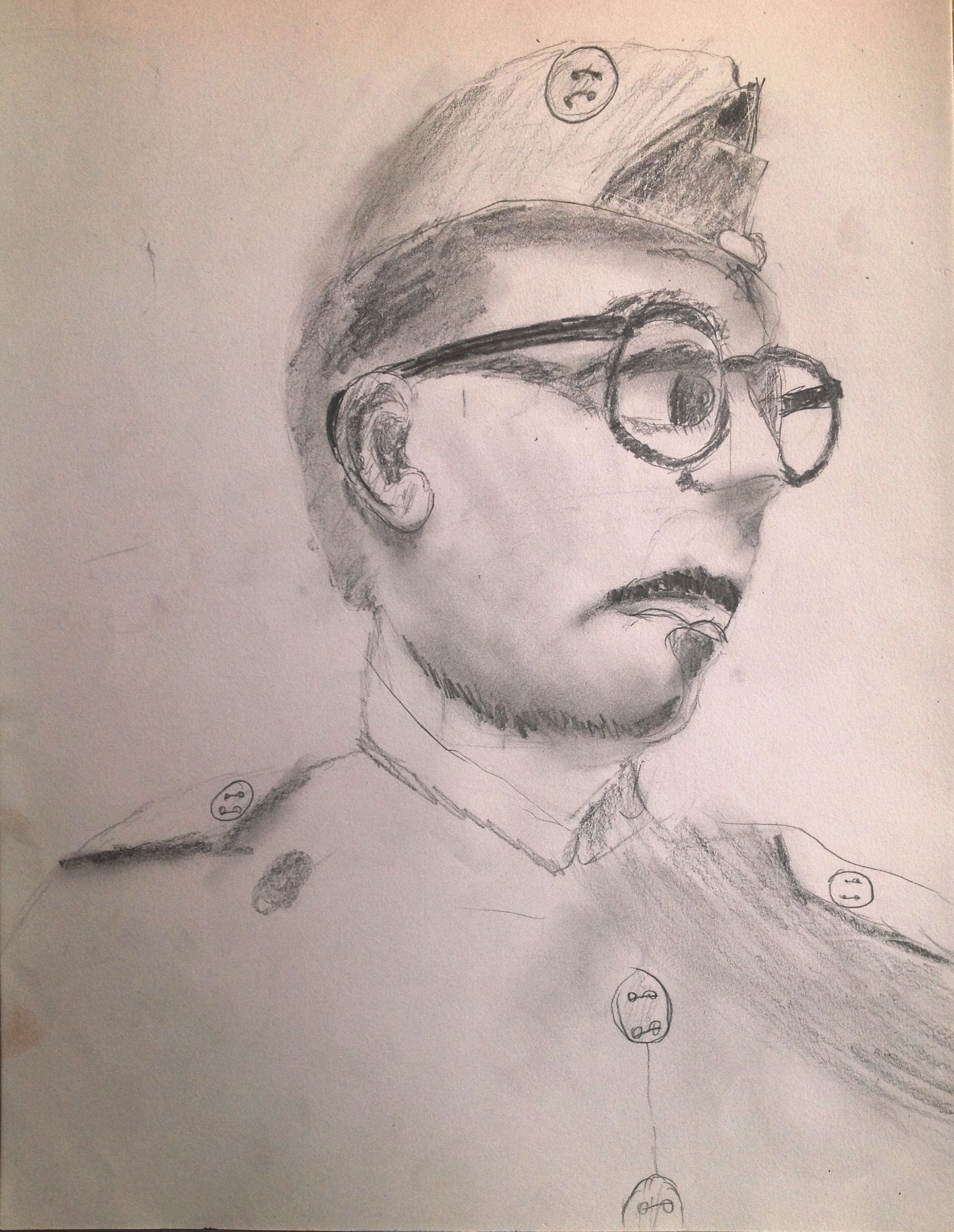 Subhas Chandra Bose Drawing Pictures