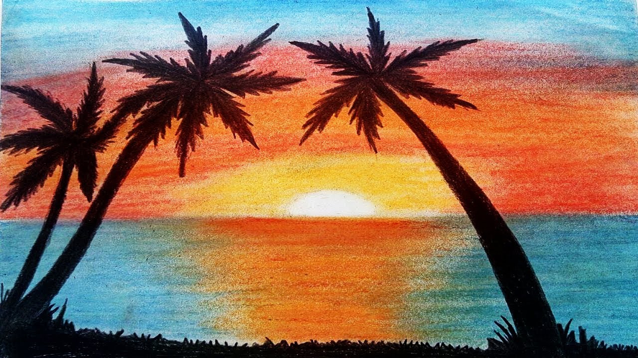 Sunset Drawing Amazing