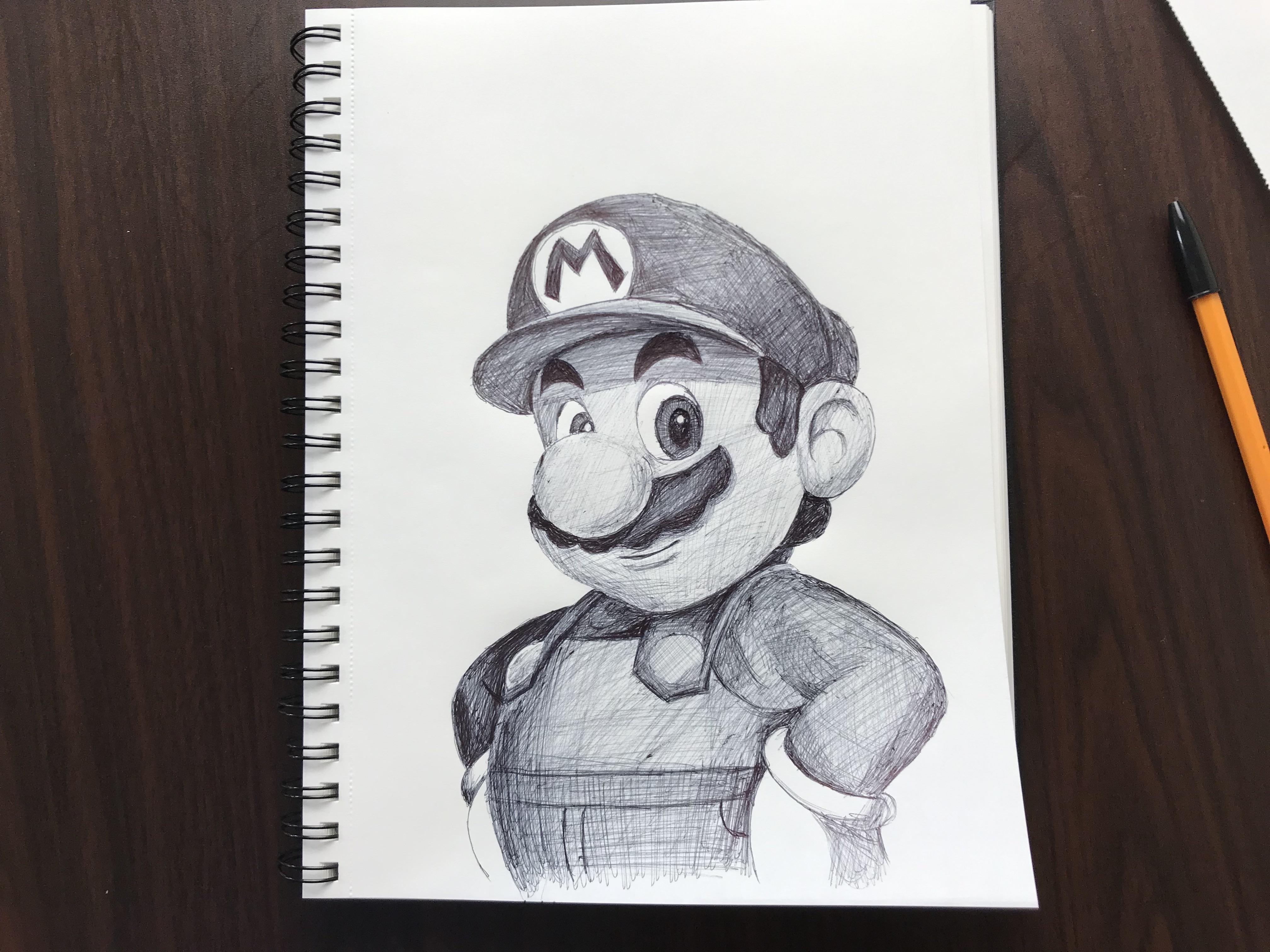 Super Mario Drawing Photo