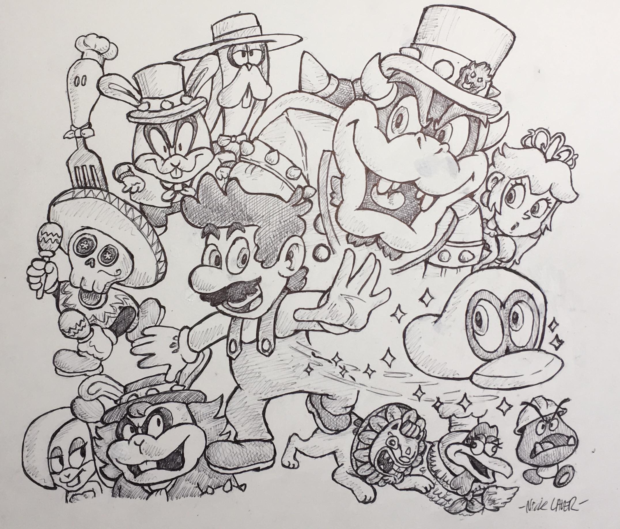 Super Mario Drawing Pics