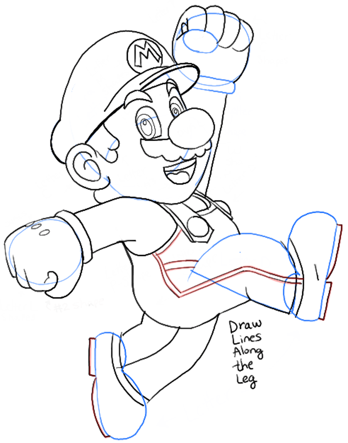 Super Mario Drawing Sketch