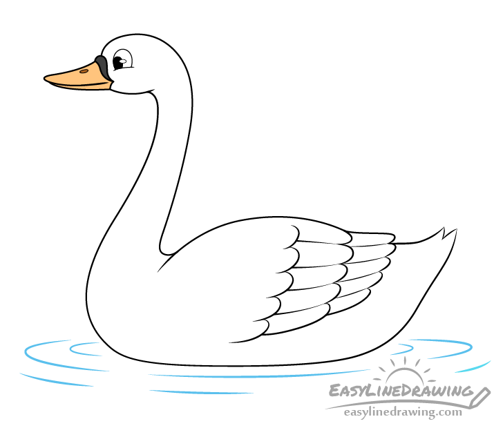 Swan Drawing Sketch