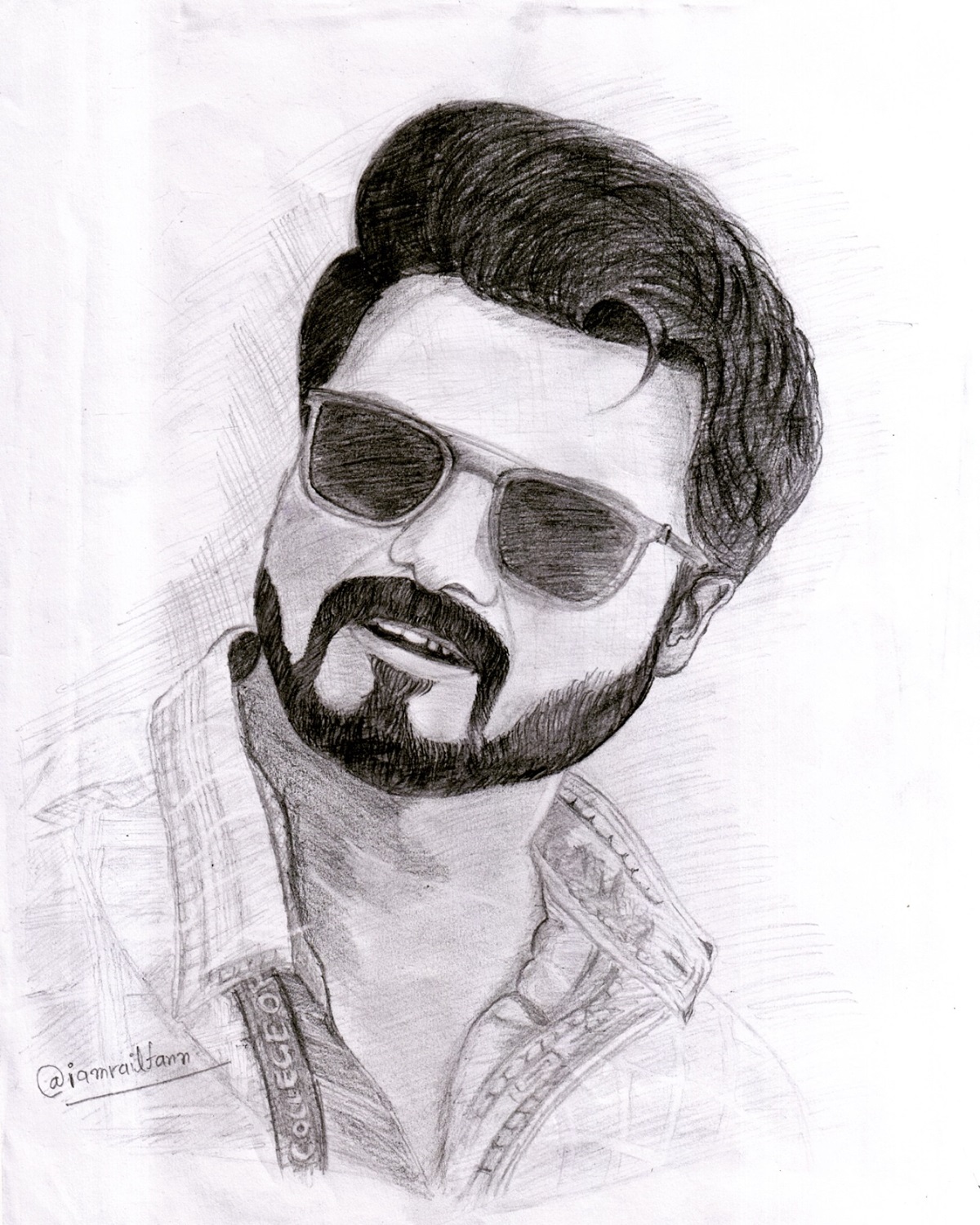 Thalapathy Vijay Tamil Super Star Sketch Drawing - Drawing Skill