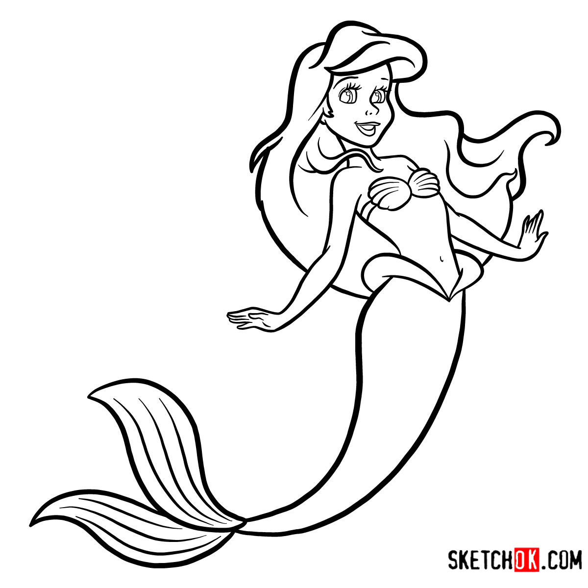 The Little Mermaid Drawing Beautiful Art