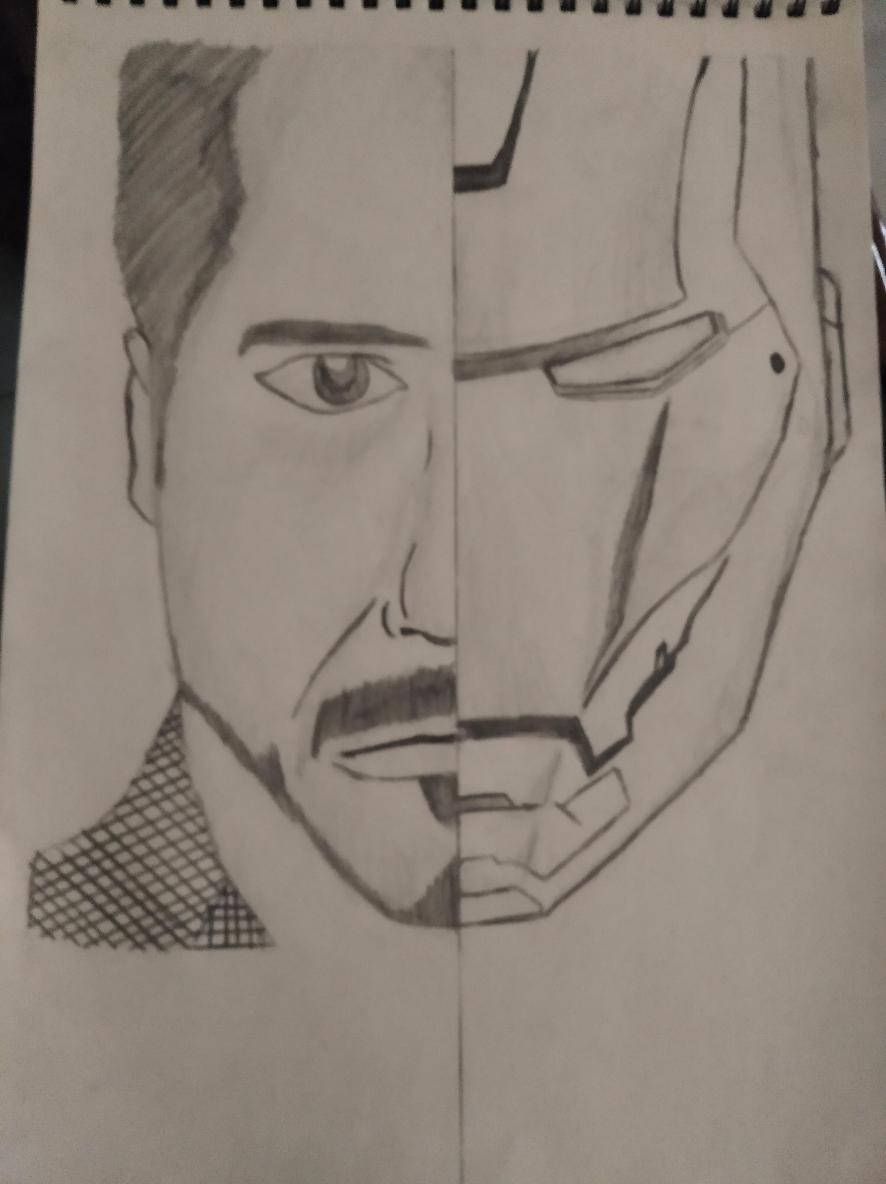 Tony Stark Drawing Beautiful Image