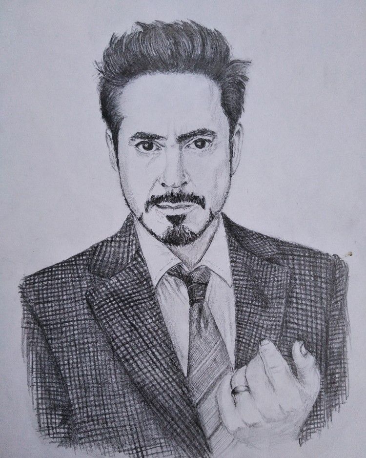 Tony Stark Drawing High-Quality