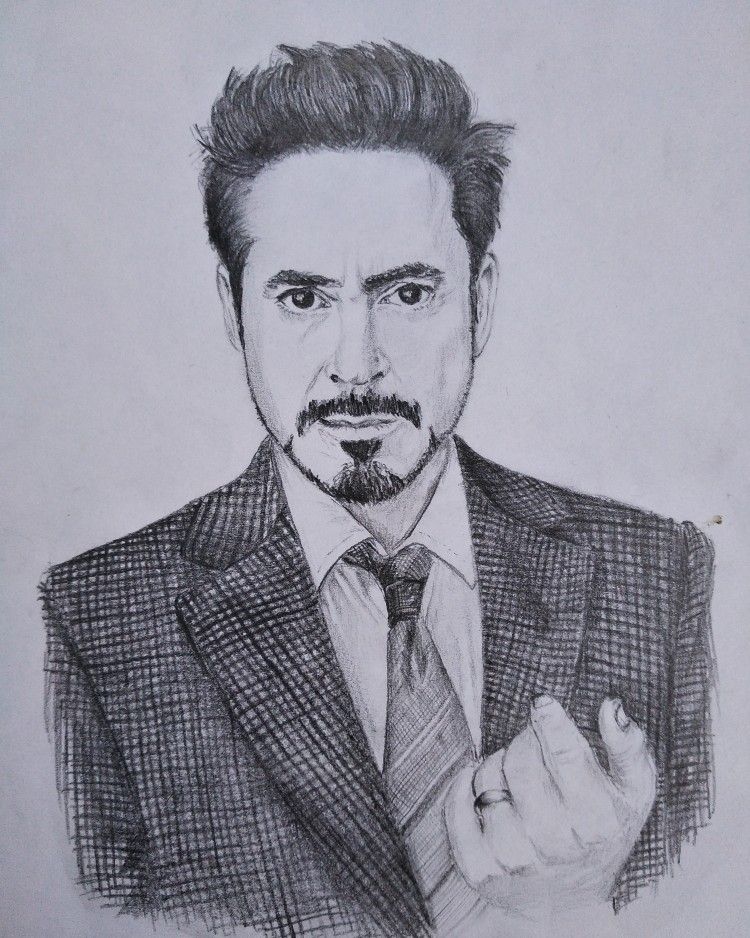 Tony Stark Drawing by Andrew Chan - Pixels