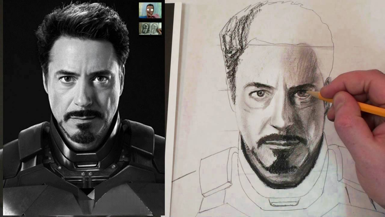 Tony Stark Drawing Realistic