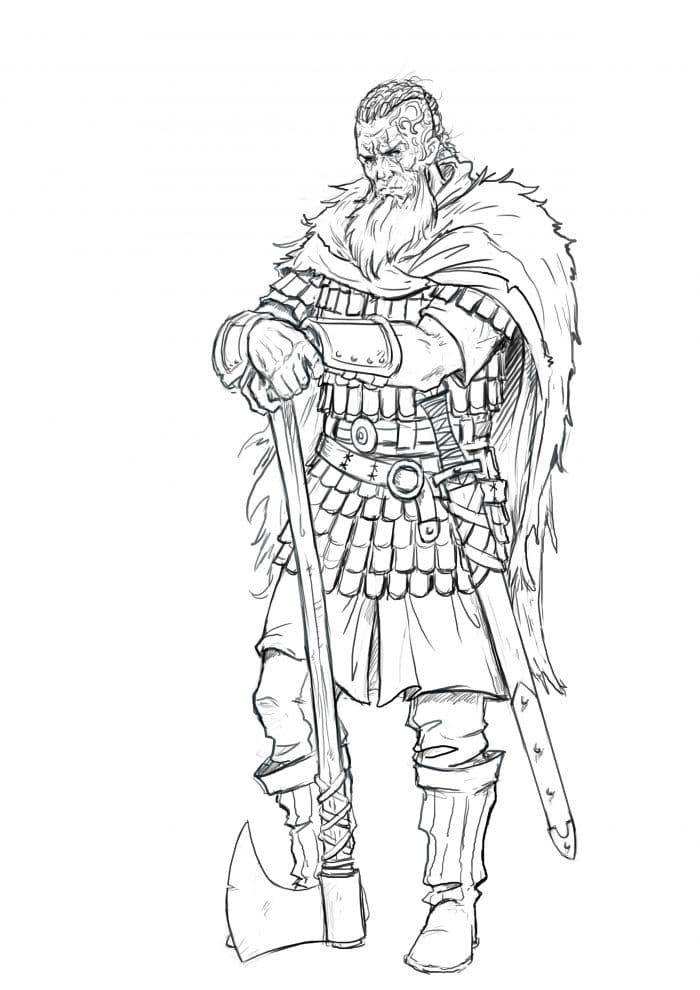 Vikings Drawing Sketch