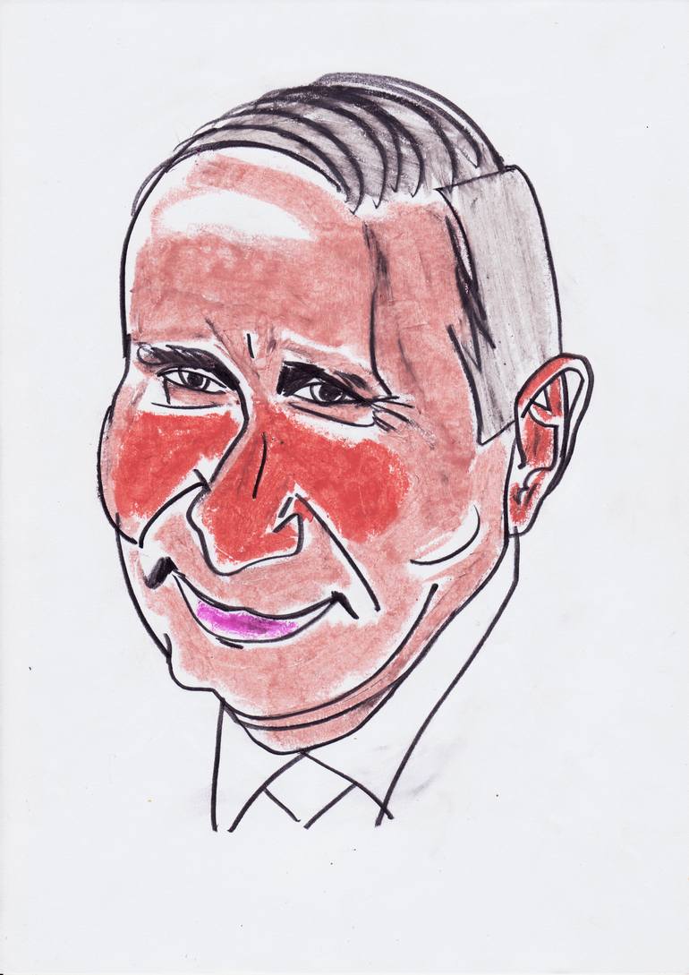 Vladimir Putin Drawing High-Quality