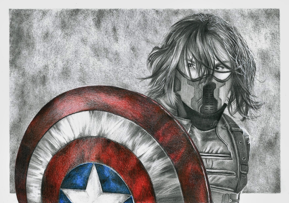 Winter Soldier Drawing Beautiful Image