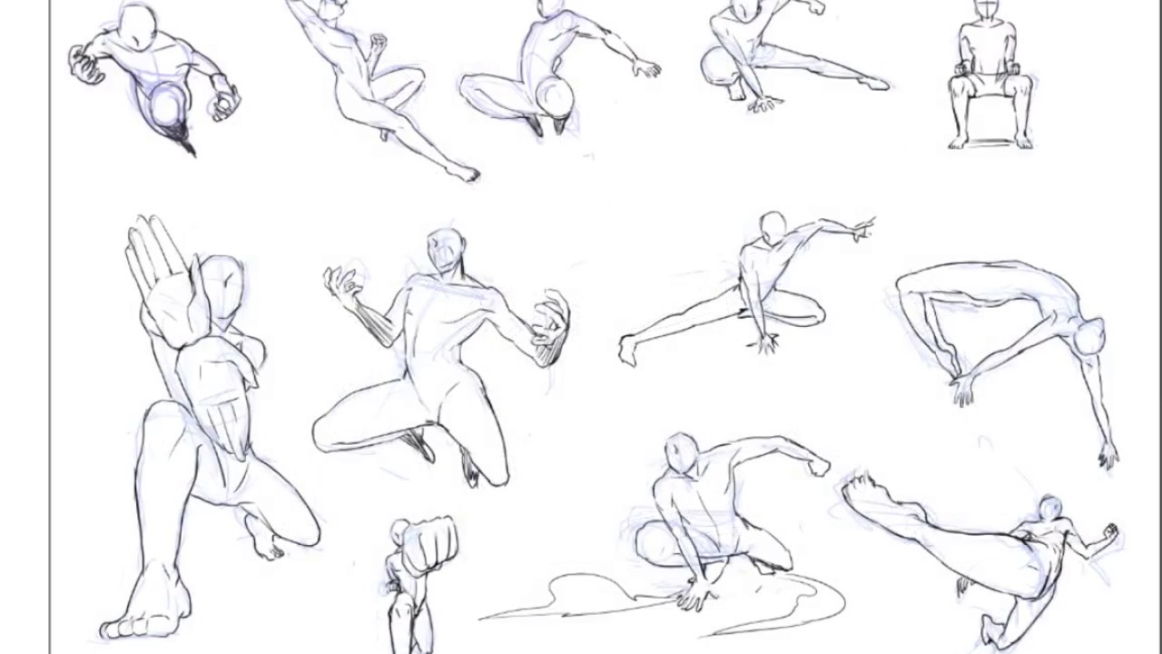 Action Poses Art Drawing