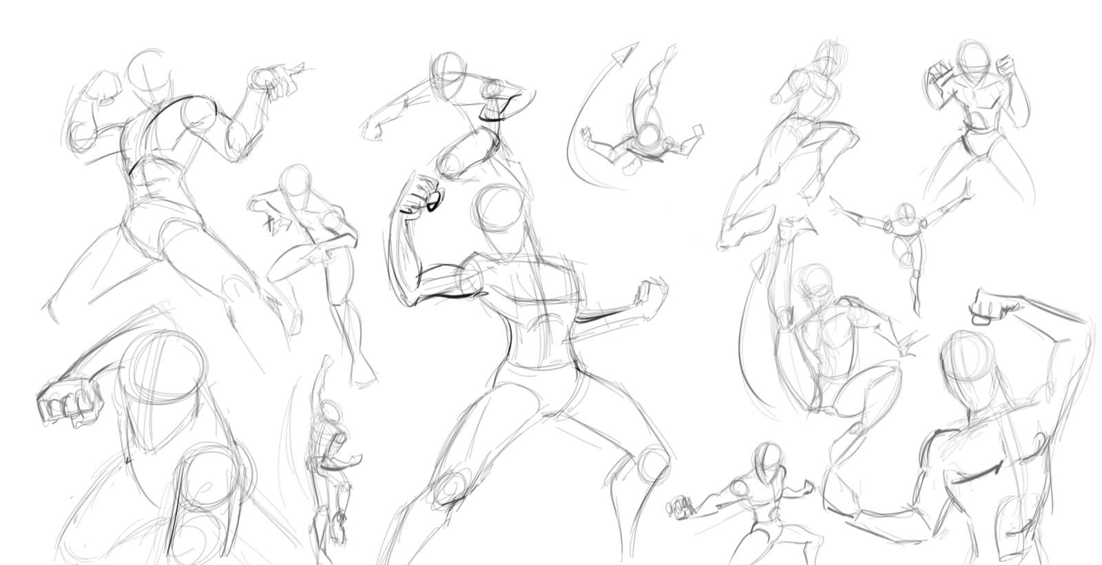 Action Poses Drawing Art