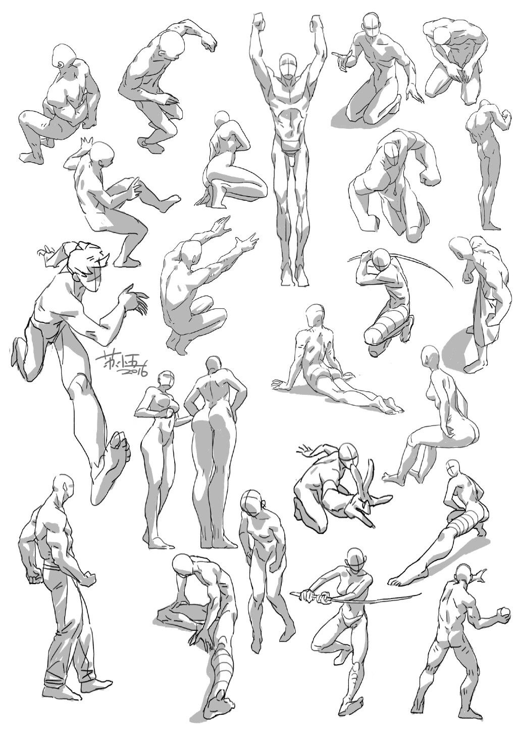 043 Male Model Action Poses — Characterdesigns.com