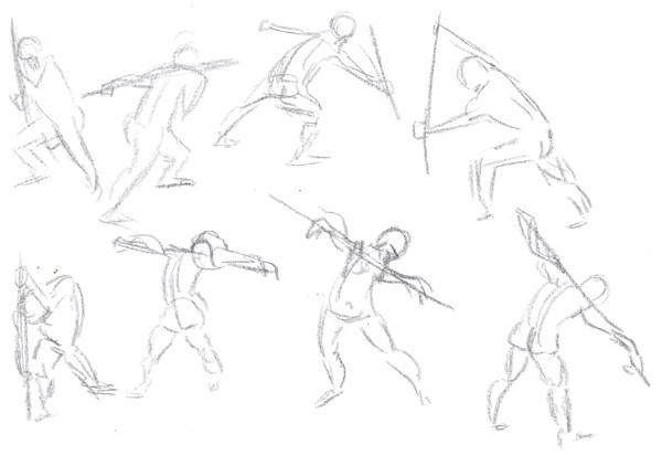 Action Poses Drawing Pic