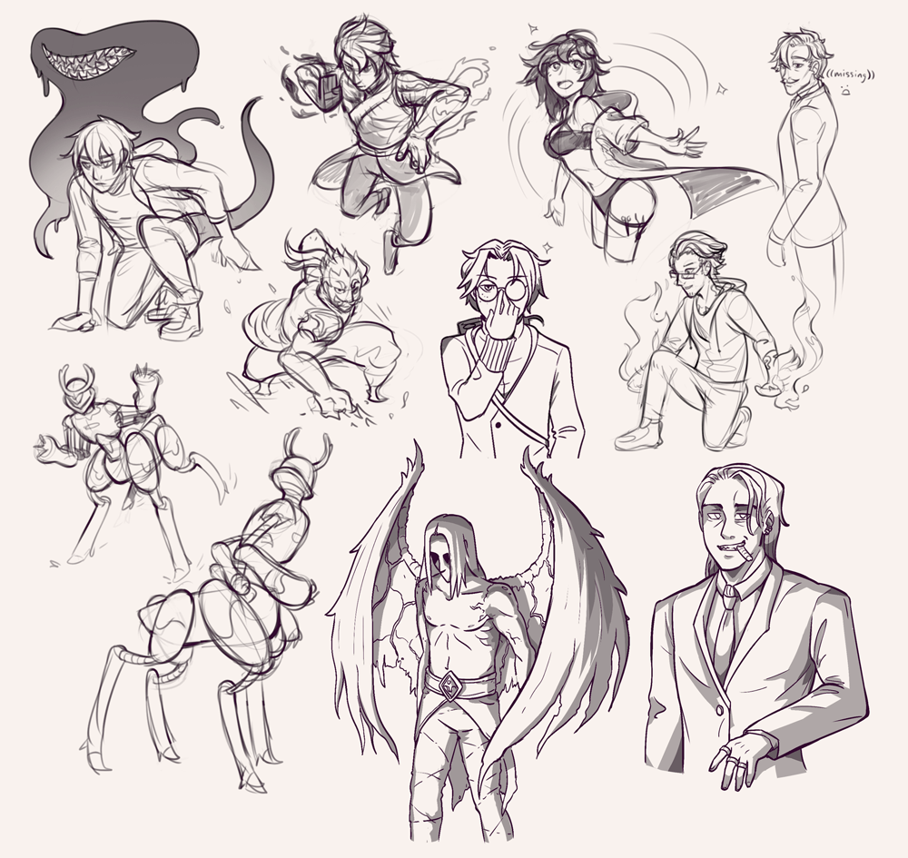 Action Poses Drawing