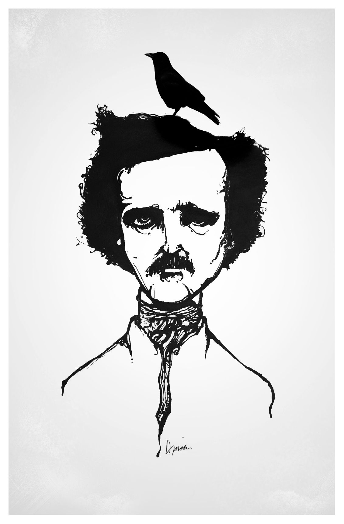 Allan Poe Art Drawing