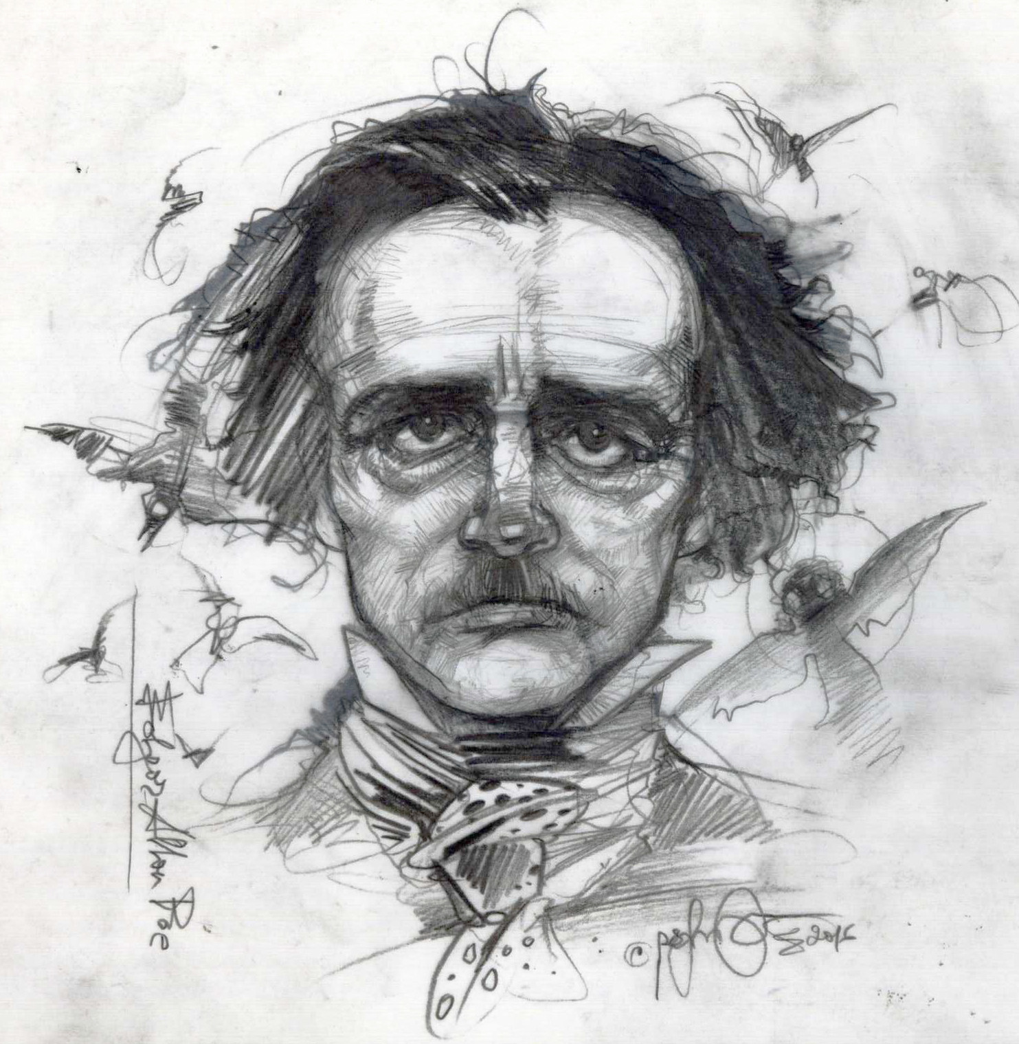 Allan Poe Drawing Beautiful Image