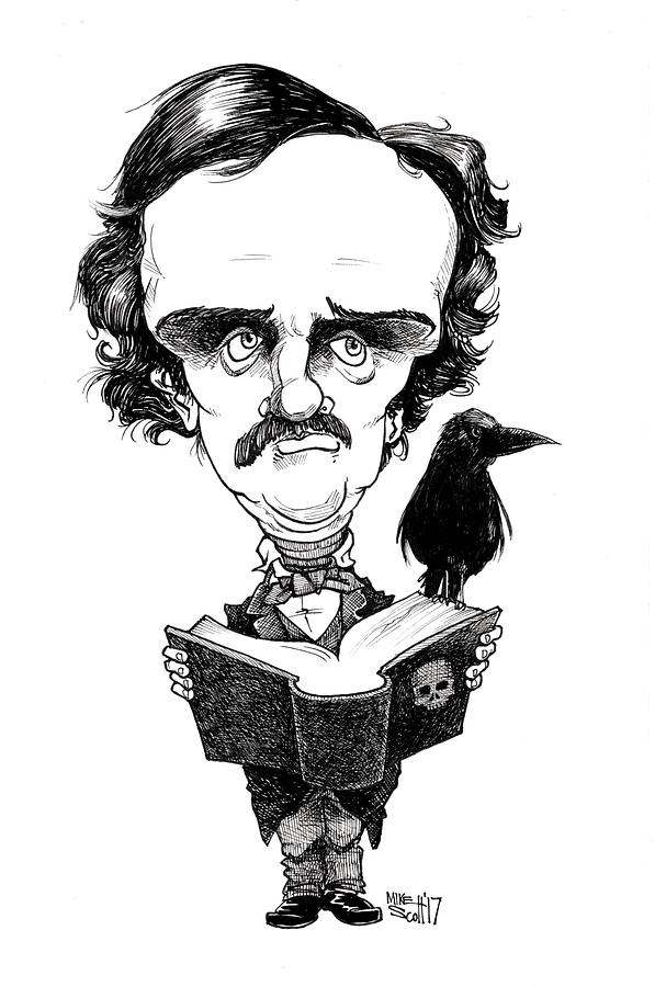 Allan Poe Drawing Sketch