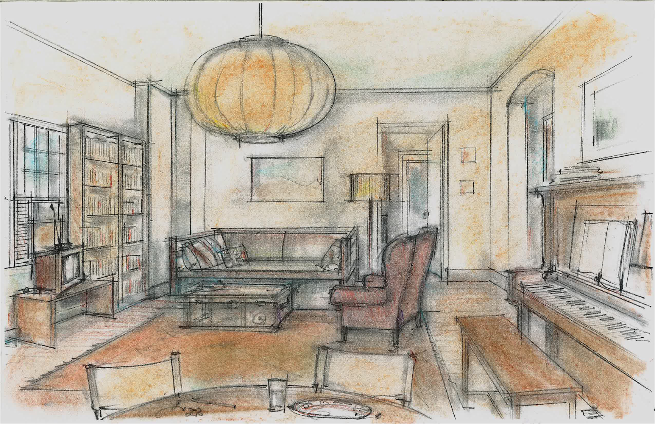 Apartment Drawing Art