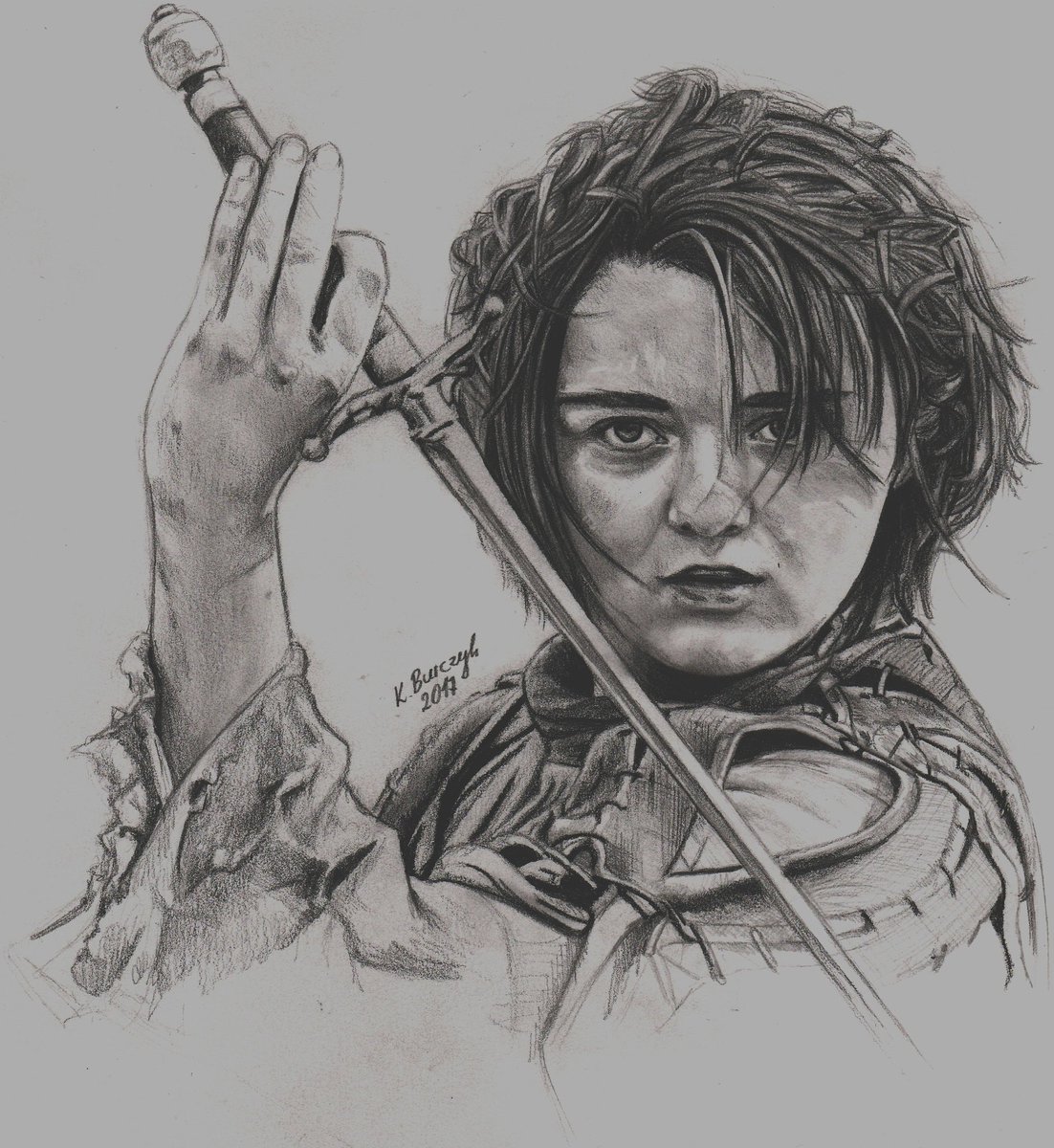 Arya Stark Drawing Beautiful Image