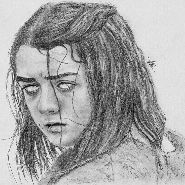 Arya Stark Drawing High-Quality