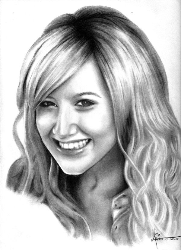 Ashley Tisdale Drawing Beautiful Image