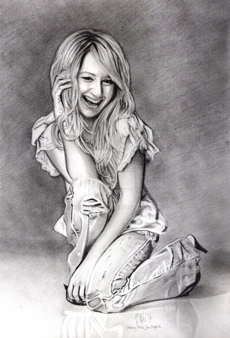 Ashley Tisdale Drawing Realistic