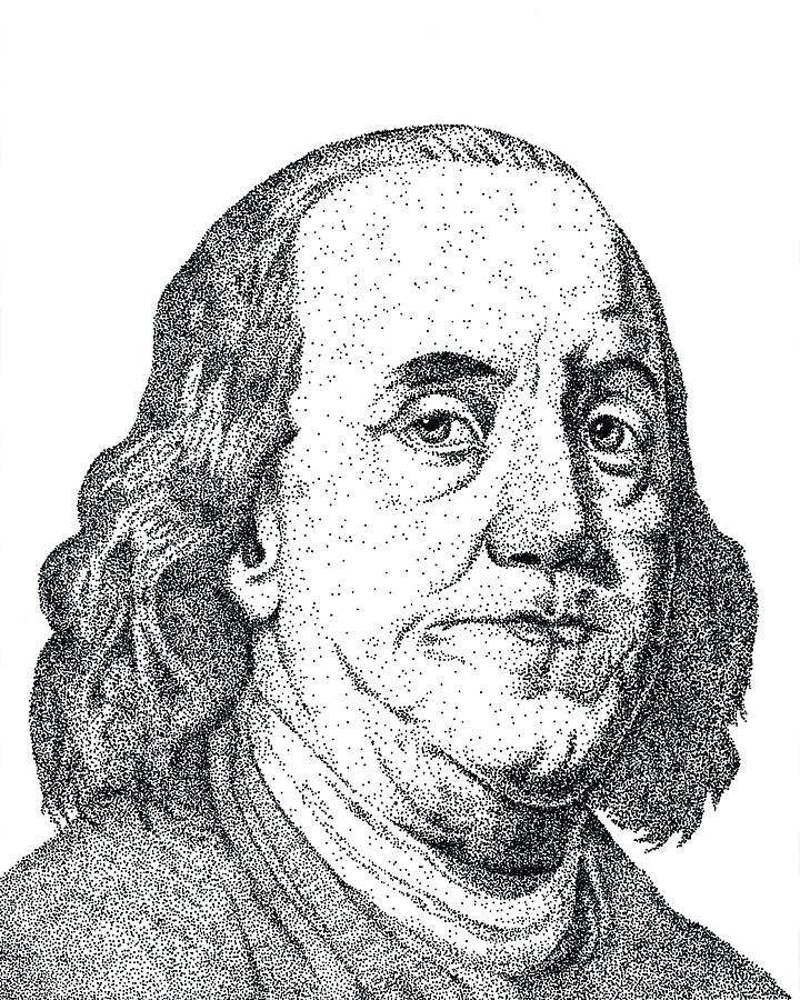 Benjamin Franklin Drawing Beautiful Art