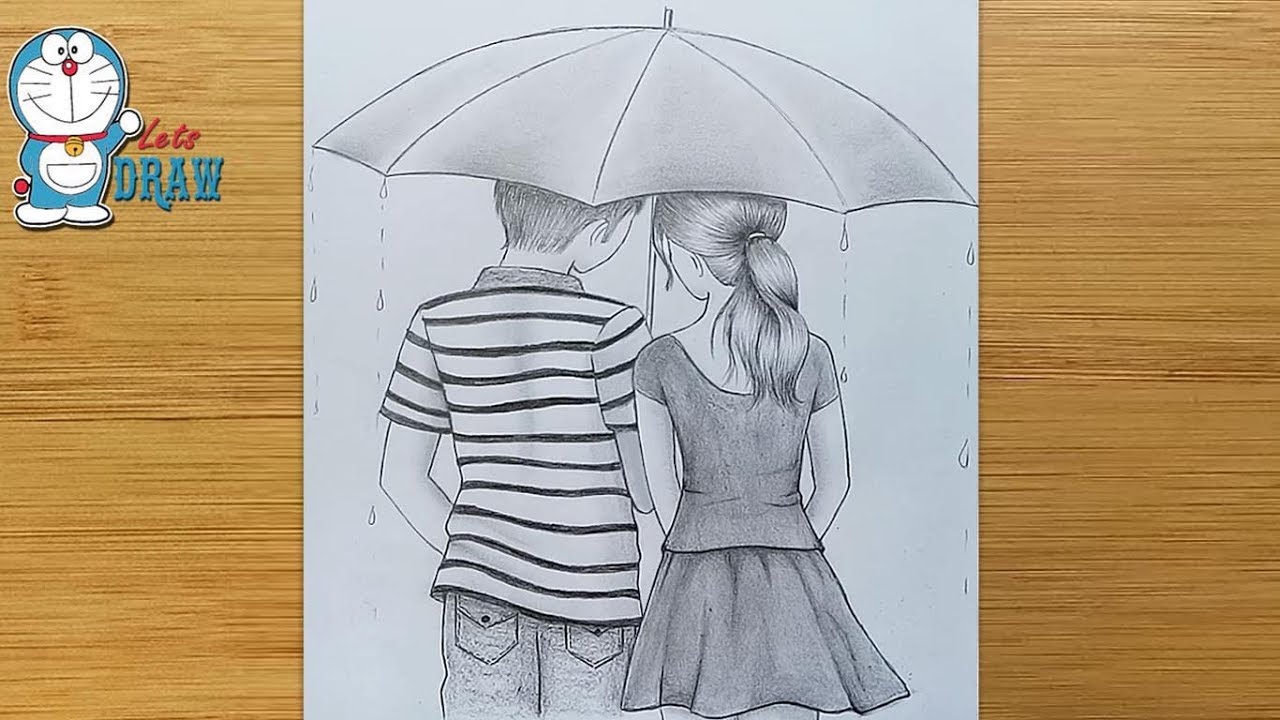 Boy And Girl Drawing Image