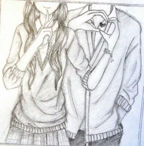 Boy And Girl Drawing Pic