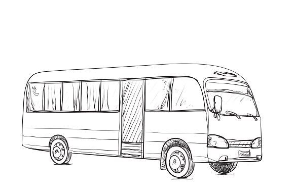 Bus Drawing Image