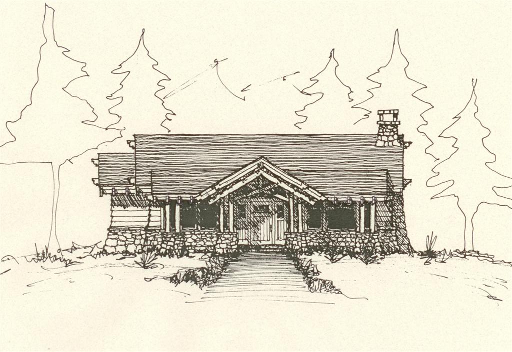 Cabin Drawing High-Quality