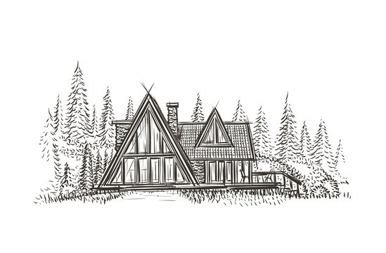 Cabin Drawing Pic